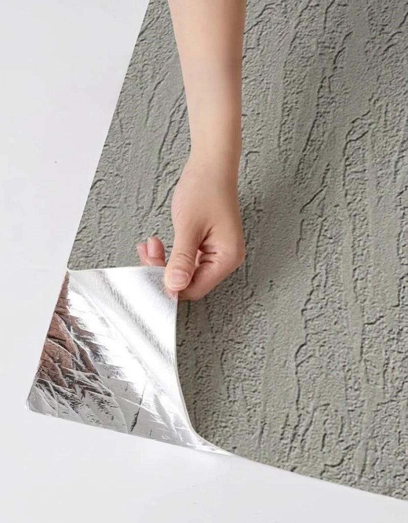 Самозалепващ гъвкав панел- Влачена мазилка в Сиво 120x60 cm