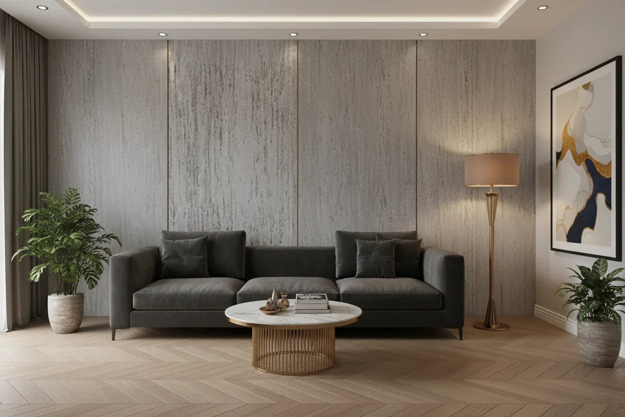 Стенен панел Roman huge travertine golden grey 120*290см