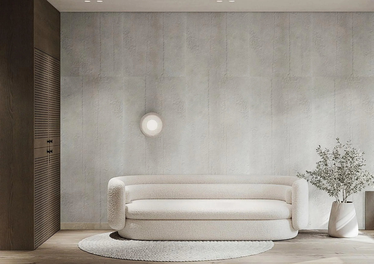 Стенен панел Wood concrete board medium grey 113*295см