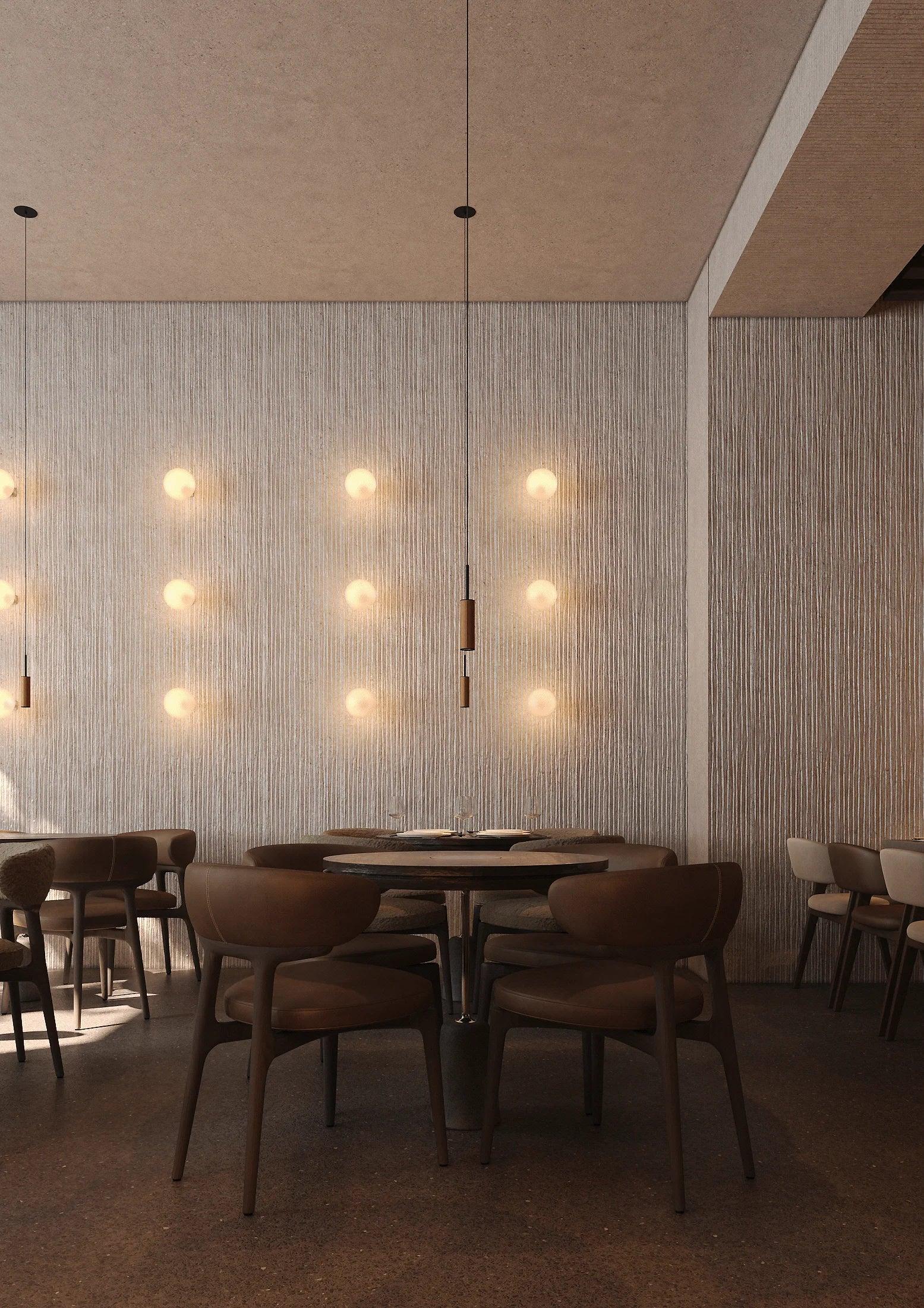 Стенен панел Round Line Stone бежов 22024 60*290 см - DEKOR LUX STUDIO