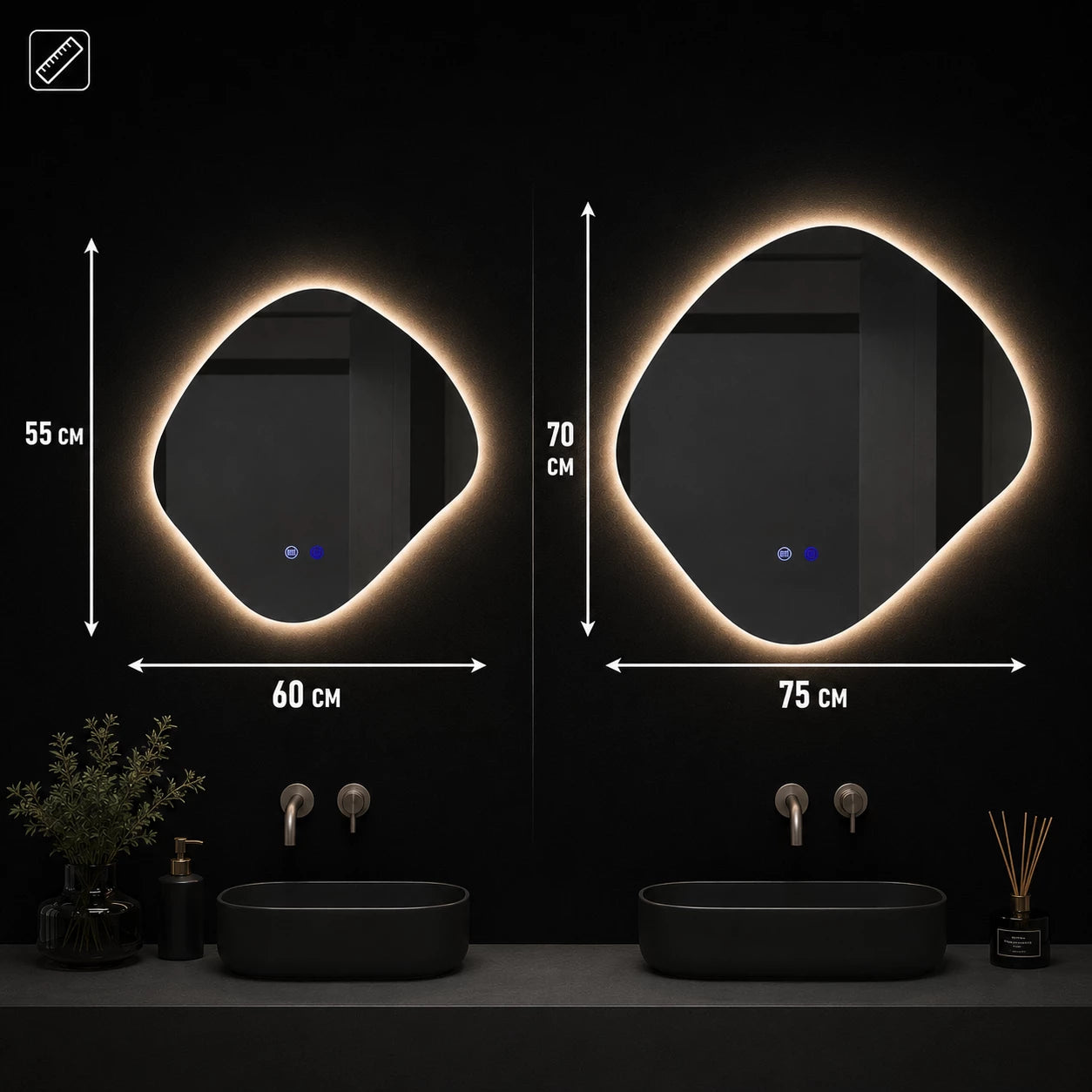 Огледало с LED осветление и функция против изпотяване Силвио