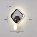 LED Стенна лампа Зара- Черен